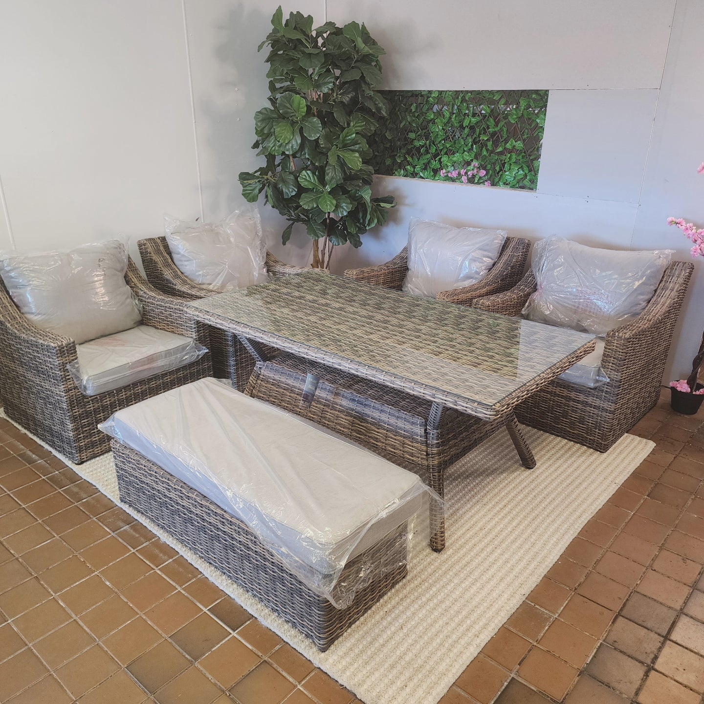 6 piece outdoor lounge setting