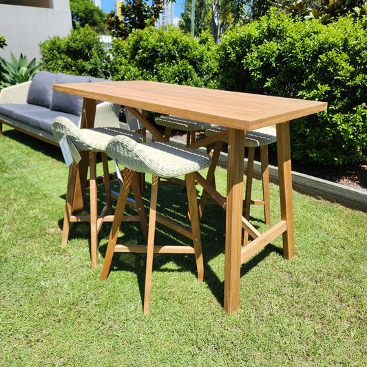 Outdoor bar table and chairs